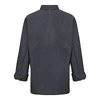 Chef Designs Womens Mimix Chef Coat With Oilblok Charcoal L