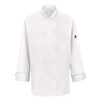 Chef Designs Womens Mimix Chef Coat With Oilblok White L