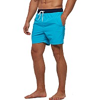 Silkworld Mens Swim Trunks Quick Dry Beach Shorts With Pockets Sky Bluetl Large