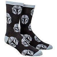 Star Wars 802871 Star Wars The Mandalorian Helmet All Over Print Crew Socks