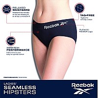 Reebok Womens Underwear 5 Pack Seamless Hipster Briefs Sxl Size Large Blackredgreywhitespacedye Black