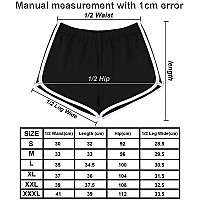 Uratot Womens Cotton Shorts Gym Shorts Yoga Shorts Summer Running Active Shorts Dance Elastic Shorts Pack Of 2 Black Lake Blu