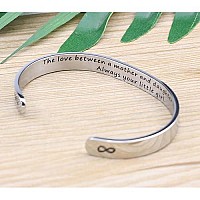 Mother Bracelet Gifts From Daughter Mothers Day Birthday Christmas Cuff Bangle 316L Stainless Steel Jewelry Engraved The Love Be