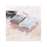 Century Star Womens Fuzzy Fluffy Cozy Warm Super Soft Slipper Socks Microfiber 38 Pairs Home Socks For Christmas 4 Pairs Vintag