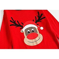 Kikizye Little Girls Boys Long Sleeve Christmas Red Pajamas Sets 100 Cotton Holiday Pyjamas Kids Pjs Size 7 Reindeer