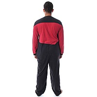 Intimo Star Trek Mens The Next Generation Tng Picard Command Uniform One Piece Costume Pajama Union Suit Lxl