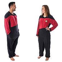 Intimo Star Trek Mens The Next Generation Tng Picard Command Uniform One Piece Costume Pajama Union Suit Lxl