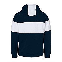 J America Varsity Fleece Colorblocked Hooded Sweatshirt Navy S