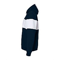 J America Varsity Fleece Colorblocked Hooded Sweatshirt Navy S