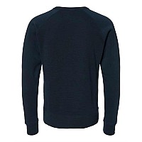 J America Ripple Fleece Raglan Crewneck Sweatshirt Navy S