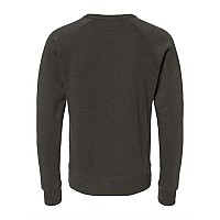 J America Ripple Fleece Raglan Crewneck Sweatshirt Black L