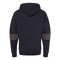 J America Sport Lace Colorblocked Fleece Hooded Sweatshirt Navy M