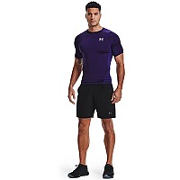 Under Armour Mens Armour Heatgear Compression Shortsleeve Tshirt Purple 500White Medium