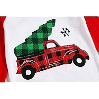 Family Feeling Little Girls Boys Long Sleeve Pickup Truck Christmas Tree Plaid Pajamas Sets 100 Cotton Pyjamas Kids Pjs Size 6