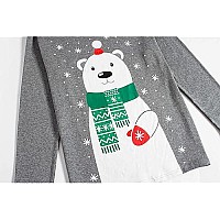 Family Feeling Adult Mens Holiday Christmas Polar Bear Plaid Matching Matching Family Pajamas Sets Long Sleeve Pjs Size Xxl