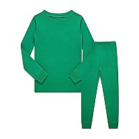 Family Feeling Big Boys Girls Long Sleeve Christmas Pajamas Sets Cotton Holiday Pyjamas Kids Pjs Green Size 8