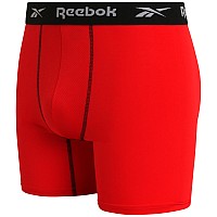 Reebok Mens Underwear Performance Boxer Briefs 8 Pack Size Large Blackredgrey