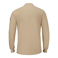 Bulwark Long Sleeve Henley Long Sizes Khaki Xlt