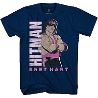 Wwe Wcw Bret Hart Shirt Bret The Hitman Hart The Hearthrob Wwf World Heavyweight Chamption Bret Hart Tshirt Navy Medium