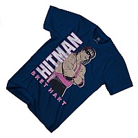 Wwe Wcw Bret Hart Shirt Bret The Hitman Hart The Hearthrob Wwf World Heavyweight Chamption Bret Hart Tshirt Navy Medium