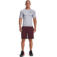 Under Armour Mens Armour Heatgear Compression Shortsleeve Tshirt Mod Gray 011Black Medium