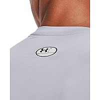 Under Armour Mens Armour Heatgear Compression Shortsleeve Tshirt Mod Gray 011Black Medium