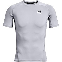 Under Armour Mens Armour Heatgear Compression Shortsleeve Tshirt Mod Gray 011Black Medium