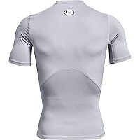 Under Armour Mens Armour Heatgear Compression Shortsleeve Tshirt Mod Gray 011Black Medium