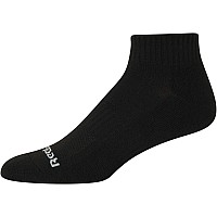 Reebok Mens Athletic Quarter Socks With Cushion Comfort 12 Pack Size 6125 All Black