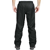 33 000Ft Mens Rain Pants Waterproof Rain Over Pants Windproof Outdoor Pants For Hiking Fishing Black