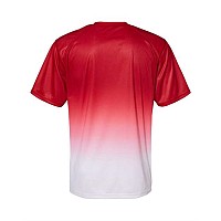 Badger Reverse Ombre Tshirt Red Xl