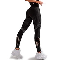 Redqenting High Waisted Leggings For Women Workout Seamless Leggings Yoga Pants Sweat Proof Tummy Control Tights Black