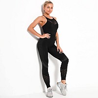 Redqenting High Waisted Leggings For Women Workout Seamless Leggings Yoga Pants Sweat Proof Tummy Control Tights Black