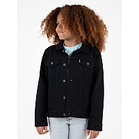 Levis Boys Denim Trucker Jacket Black L