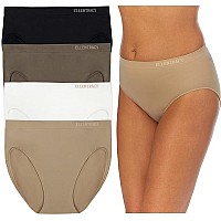 Ellen Tracy Womens Seamless Underwear Noshow Fullcoverage Comfort Stretchy High Cut Panties For Everyday Wear 4Pack S