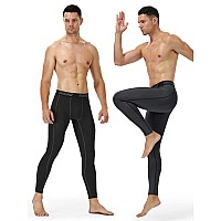 Runhit Compression Pants Men Jogger Pants Running Tights Leggings Workout Pants For Men Thermal Winter Workout Base Layer 2 Pack