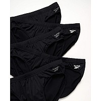 Reebok Mens Underwear Quick Dry Performance Low Rise Briefs 5 Pack Size Medium All Black