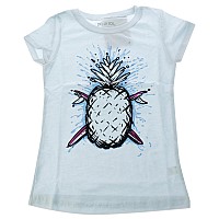 Kids Premium Crew Tee Pineapples Ice Blue By Delsol For Kids 1 Pc Tshirt Yxs