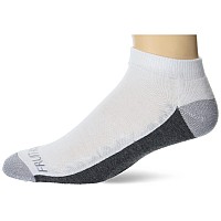 Fruit Of The Loom Mens 12 Pair Pack Dual Defense Cushioned Socks White With Grey Sole 6512 Us