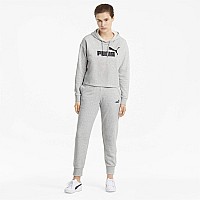 Puma Womens Essentials Sweatpants Light Gray Heather Xsmall