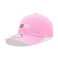 Relaxed Graphic Cap Side Us Flag Pink