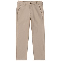 Izod Boys School Uniform Twill Khaki Pants Flat Front Comfortable Waistband 14