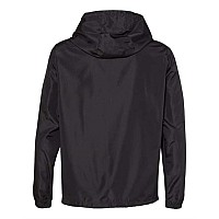 Independent Trading Co Unisex Lightweight Quarterzip Windbreaker Pullover Jacket Black L