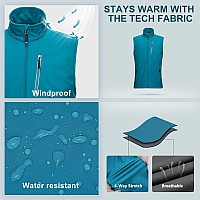 33 000Ft Mens Windproof Lightweight Golf Vest Outerwear With Pockets Softshell Sleeveless Jacket For Running Hiking Sports