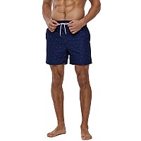 Silkworld Mens Board Shorts Swim Trunks Quick Dry Summer Beachwear With Pockets Navy Triangle Large