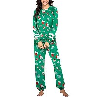 Ekouaer Sweatsuits Womens Loungewear Set Tracksuit Long Sleeve Pajamas Set With Pockets 2 Piece Outfits Lounge Sets Christmas Gr