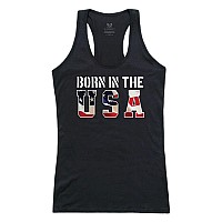 Graphic Tank Born In The Us Black Xl