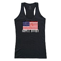 Graphic Tank Ripple Effect Black 2X