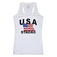 Graphic Tank Usa Strong 4 White L