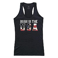 Graphic Tank Born In The Us Black M